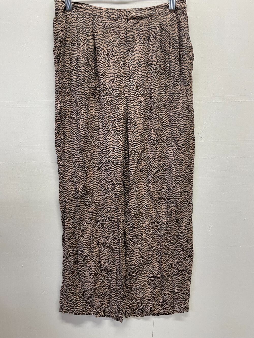 Salt Water Luxe Women's Taupe & Black Lined Wide Leg Pants Small New With Tags